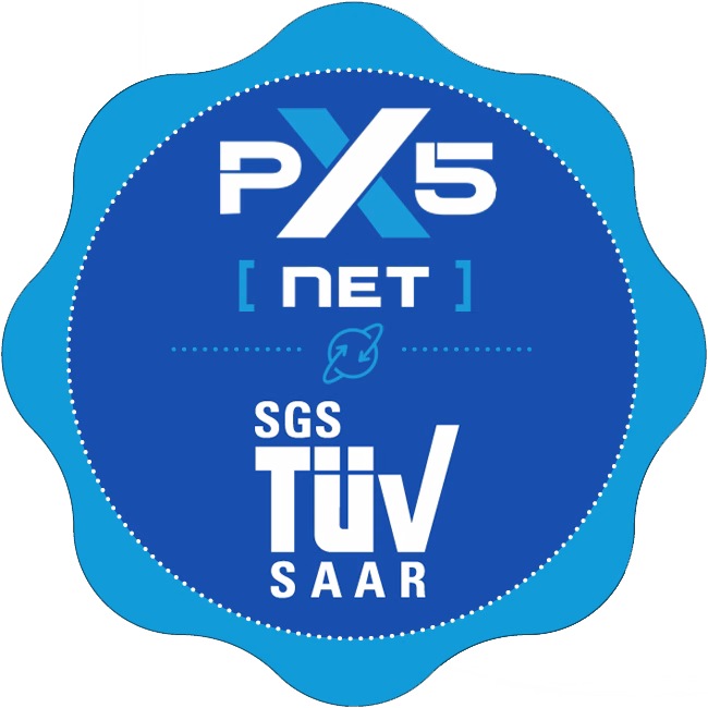 PX5 Net certified by SGS-TUV Saar